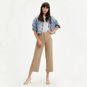 Levi's Women's Ribcage Wide Leg Pants, Basic Khaki